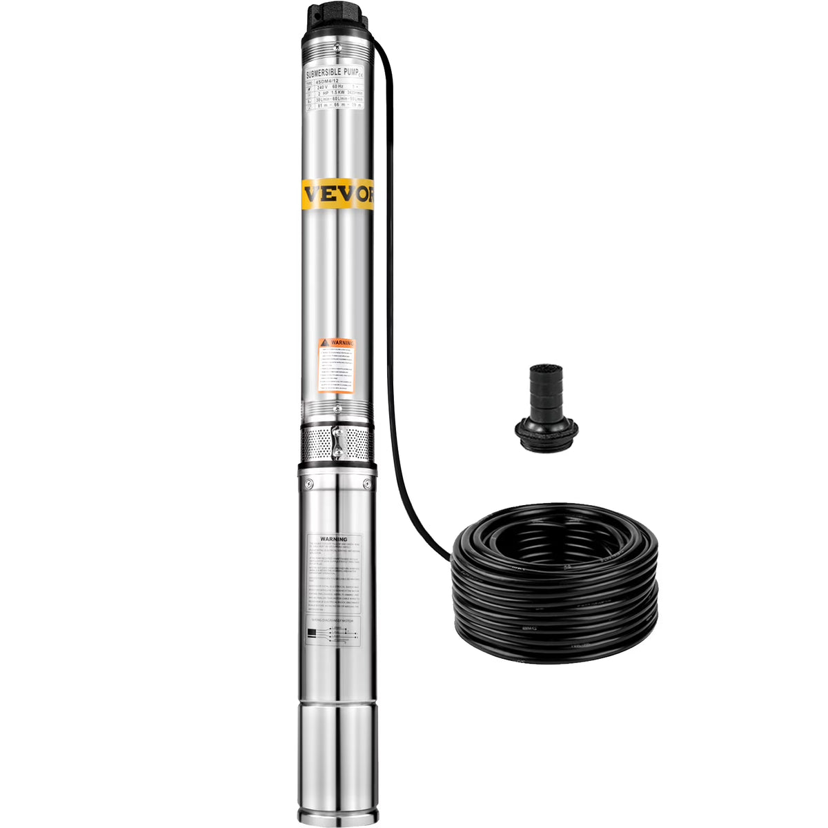 2 HP 220V 440ft Head 42GPM Stainless Steel Submersible Well Pump V4054