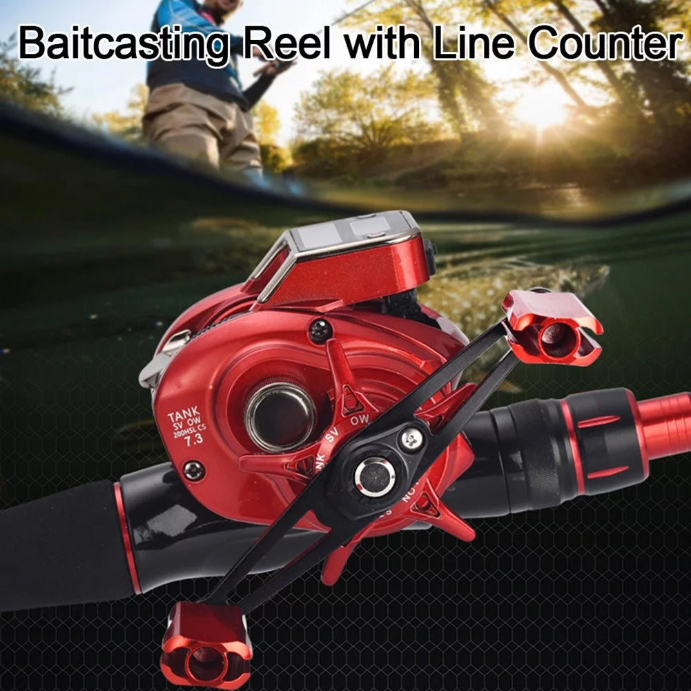 Baitcasting Reel with Line Counter Digital Display J797