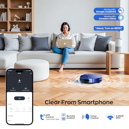 2-in-1 Robot Vacuum and Mop Combo, 2300Pa Suction W634474