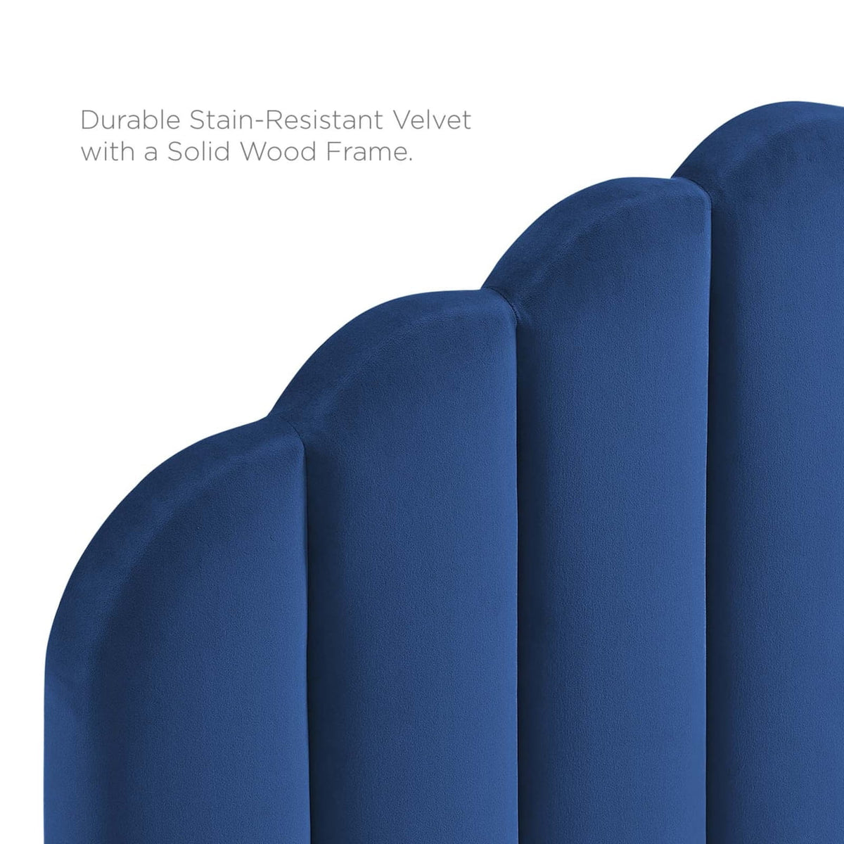 King California King Velvet Headboard Navy D1481