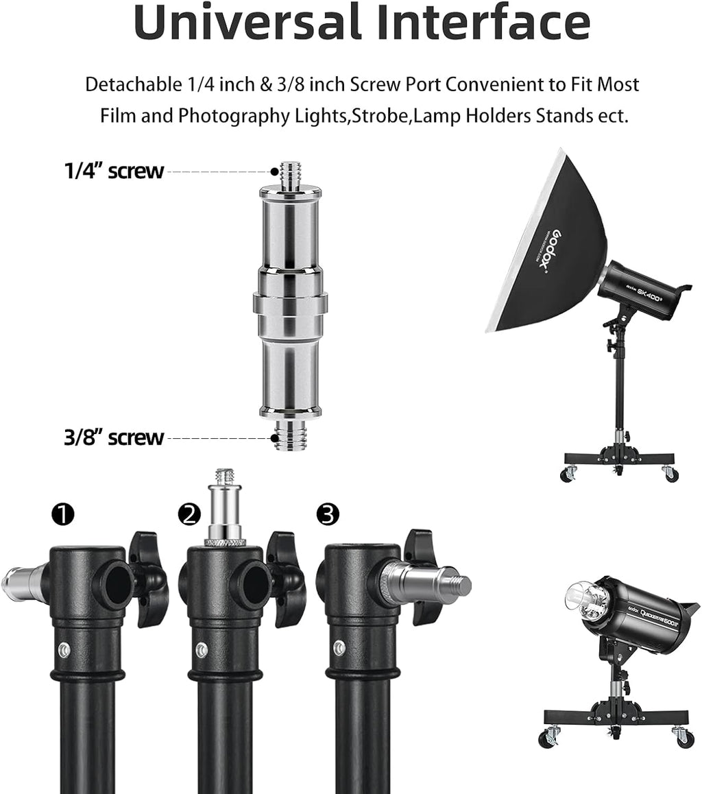 2 Pack Heavy Duty Aluminum Alloy Photography Light Stands Kit X626