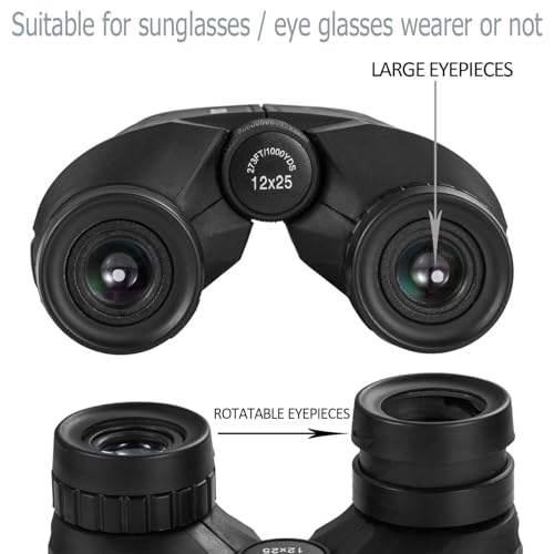 12x25 Compact Waterproof Binoculars C7101