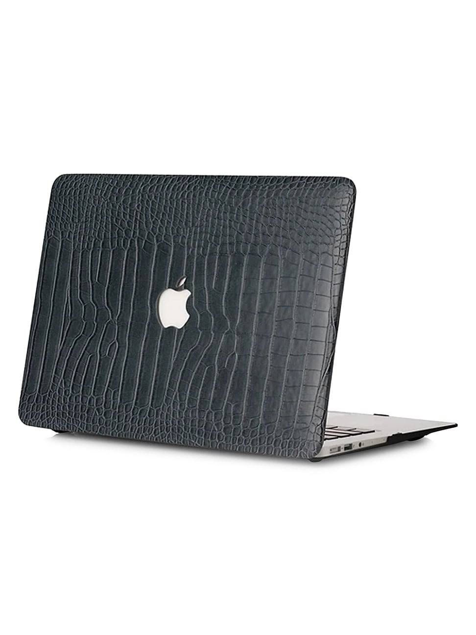 Faux Crocodile MacBook Case - Charcoal T863