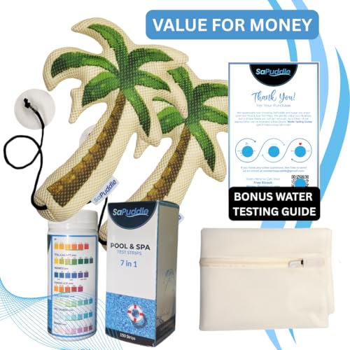 Hot Tub Scum Absorber 2-Pack with 150 Water Test Strips U4908