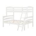 White Twin Over Full Wood Bunk Bed Frame D5640
