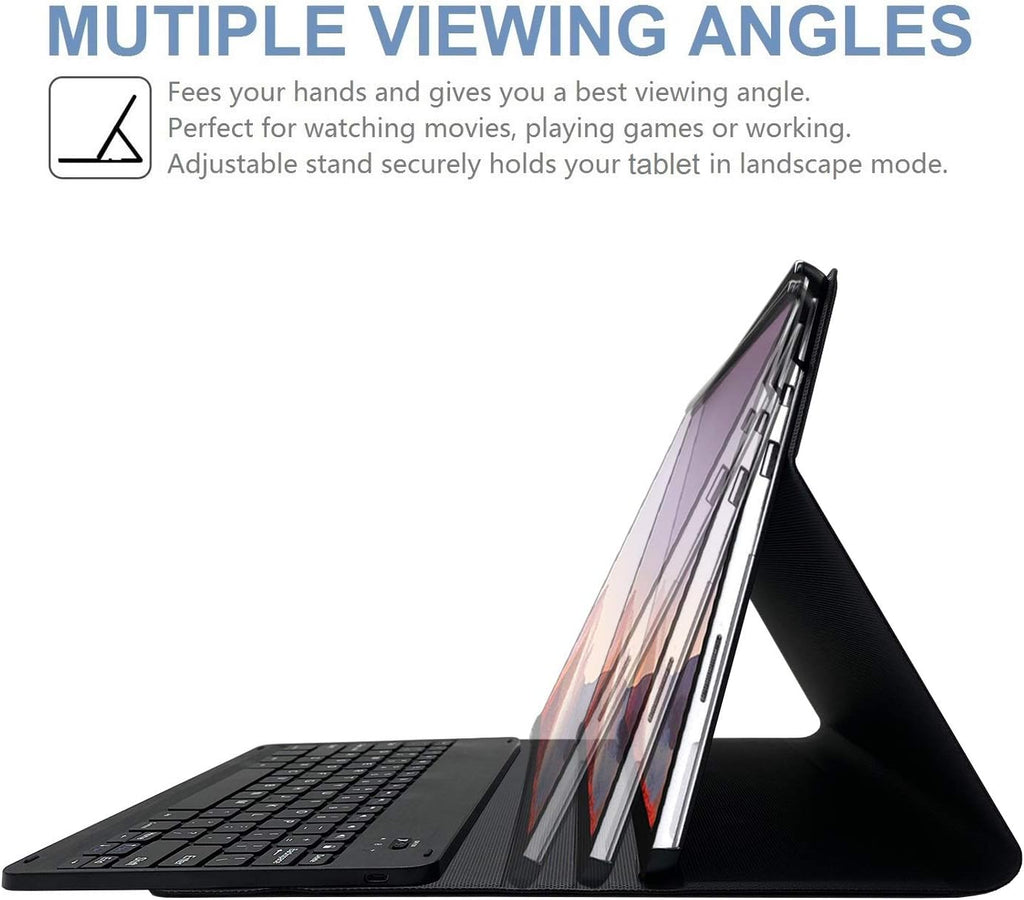 Backlit Keyboard Case with Detachable Wireless Keyboard for 12.3 Inch Tablet A870225