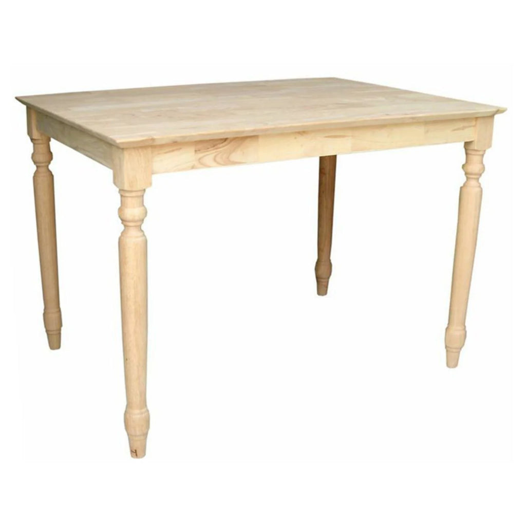 Solid Wood Top Table with Turned Legs K463948
