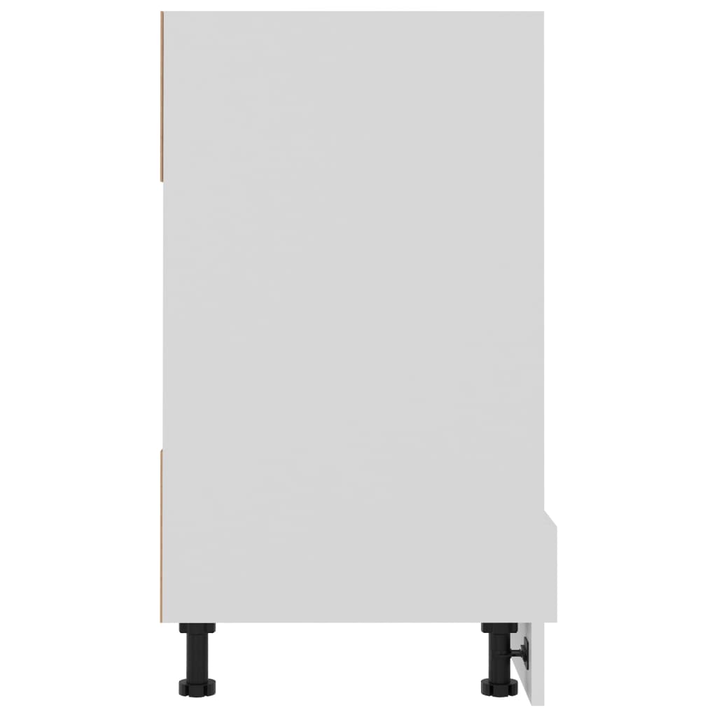 White Oven Cabinet Engineered Wood X71953