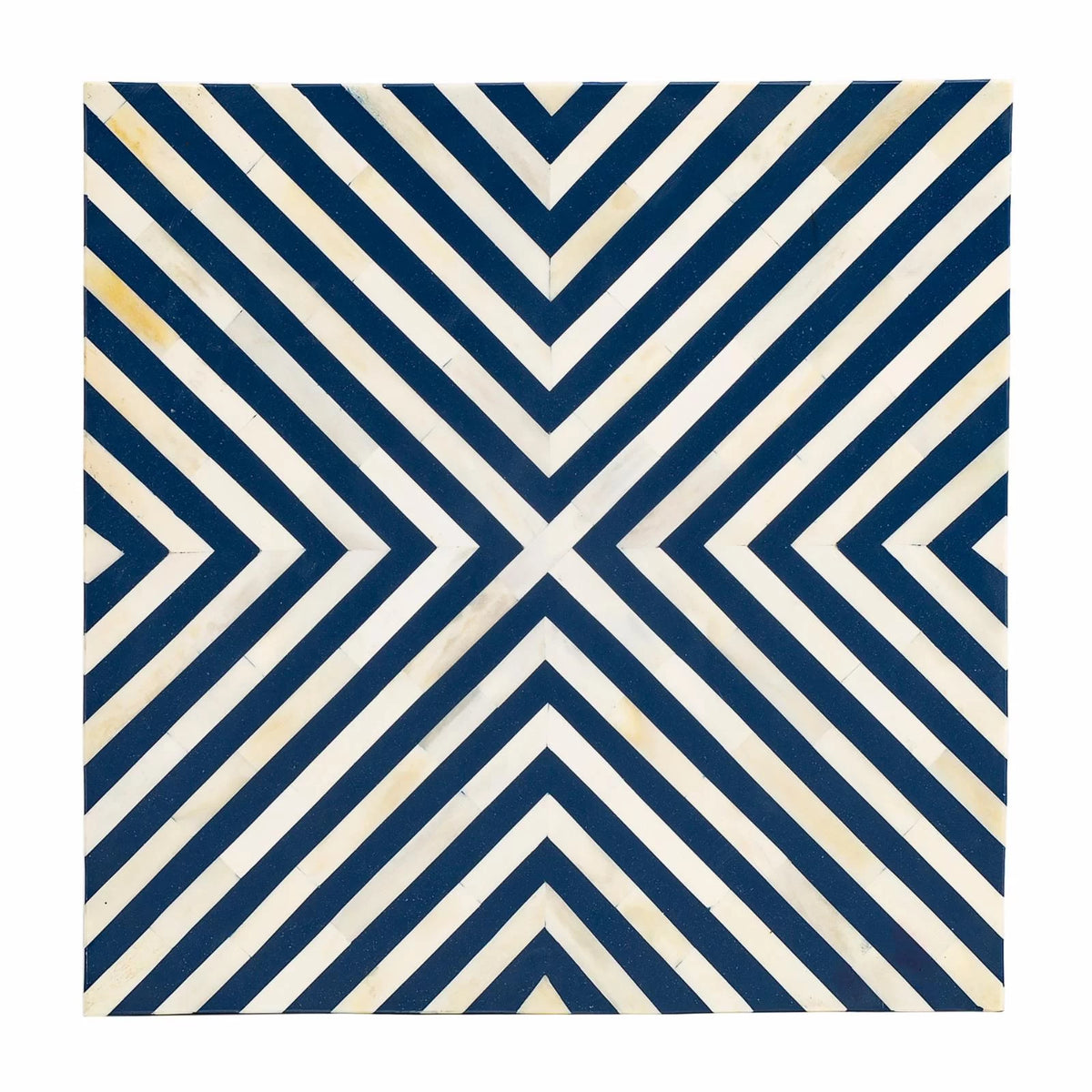 Blue and White Bone Inlay End Table V33815