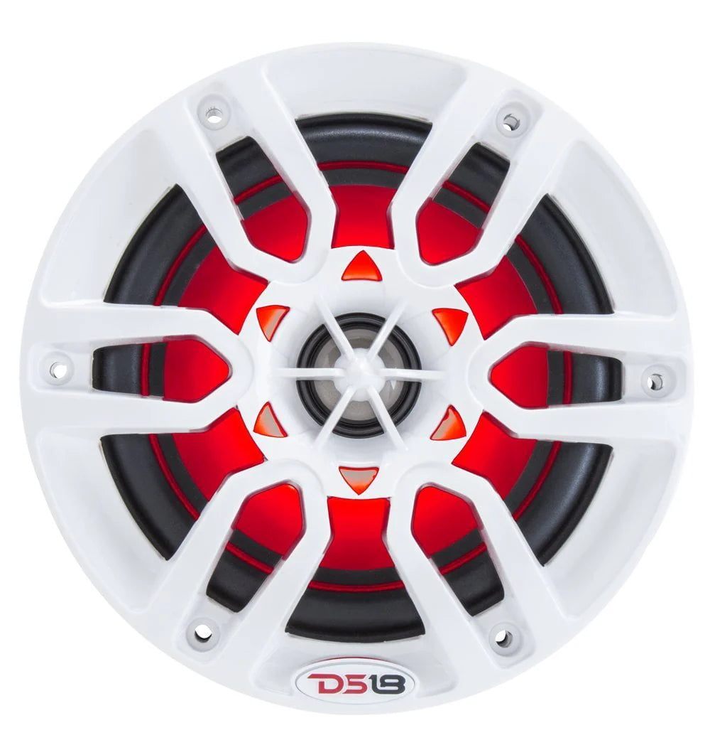 6.5 2 Way Marine Speaker System RGB LED Light 300 Watts Max 2 Pack B337060