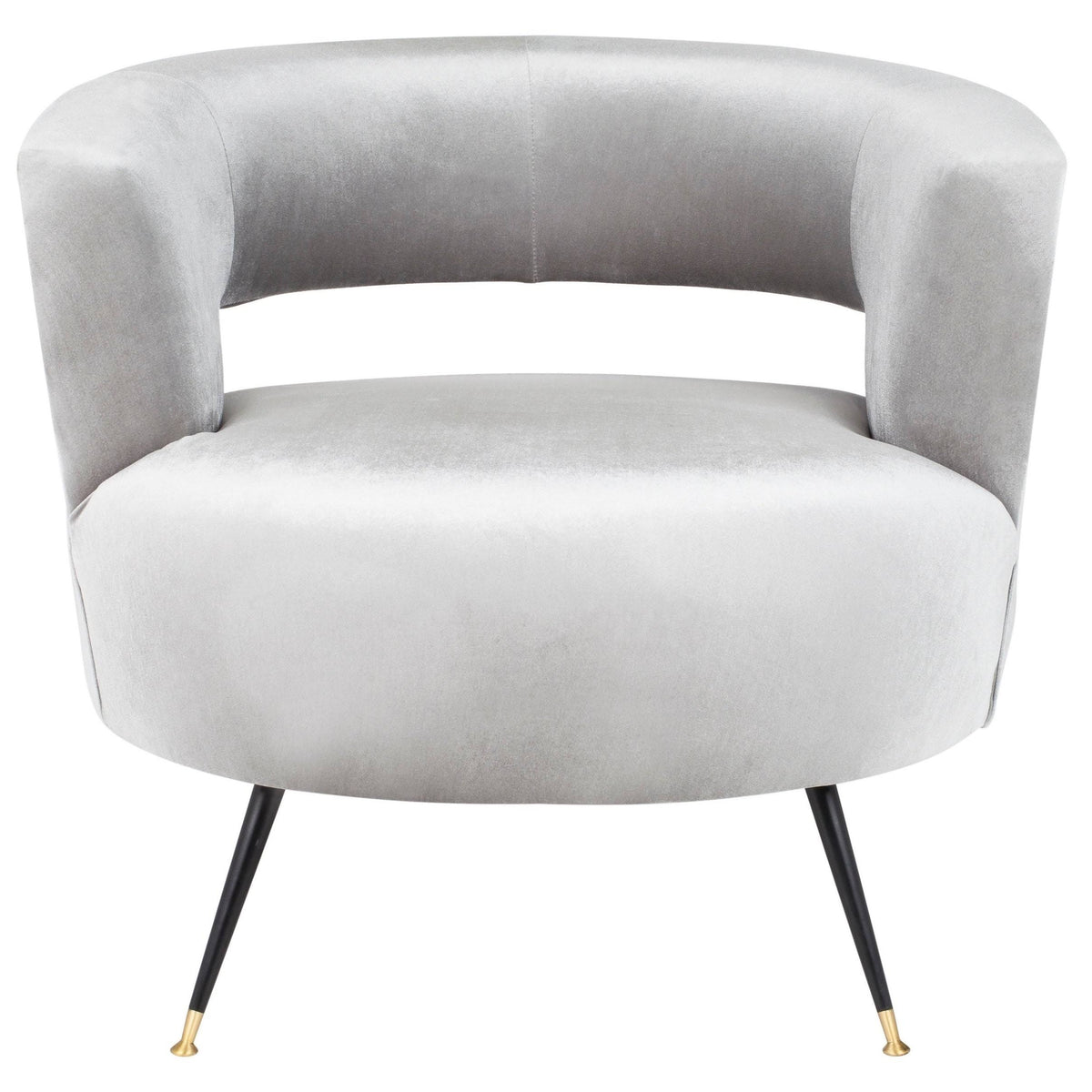 Light Grey Velvet Accent Chair K957