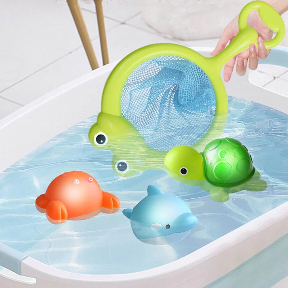 Fishing Game Bath Toys with Fish Net H149