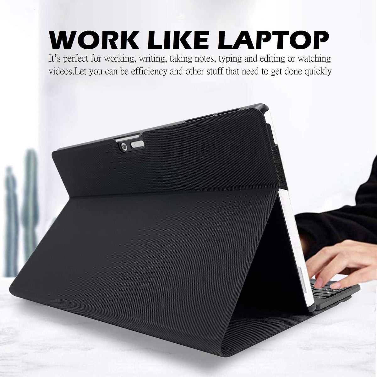 Backlit Keyboard Case with Detachable Wireless Keyboard for 12.3 Inch Tablet A870225