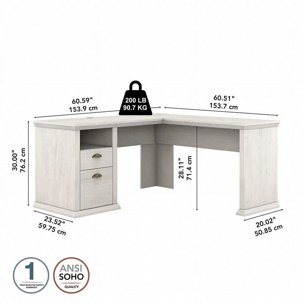 L Shaped Desk with Storage L405770