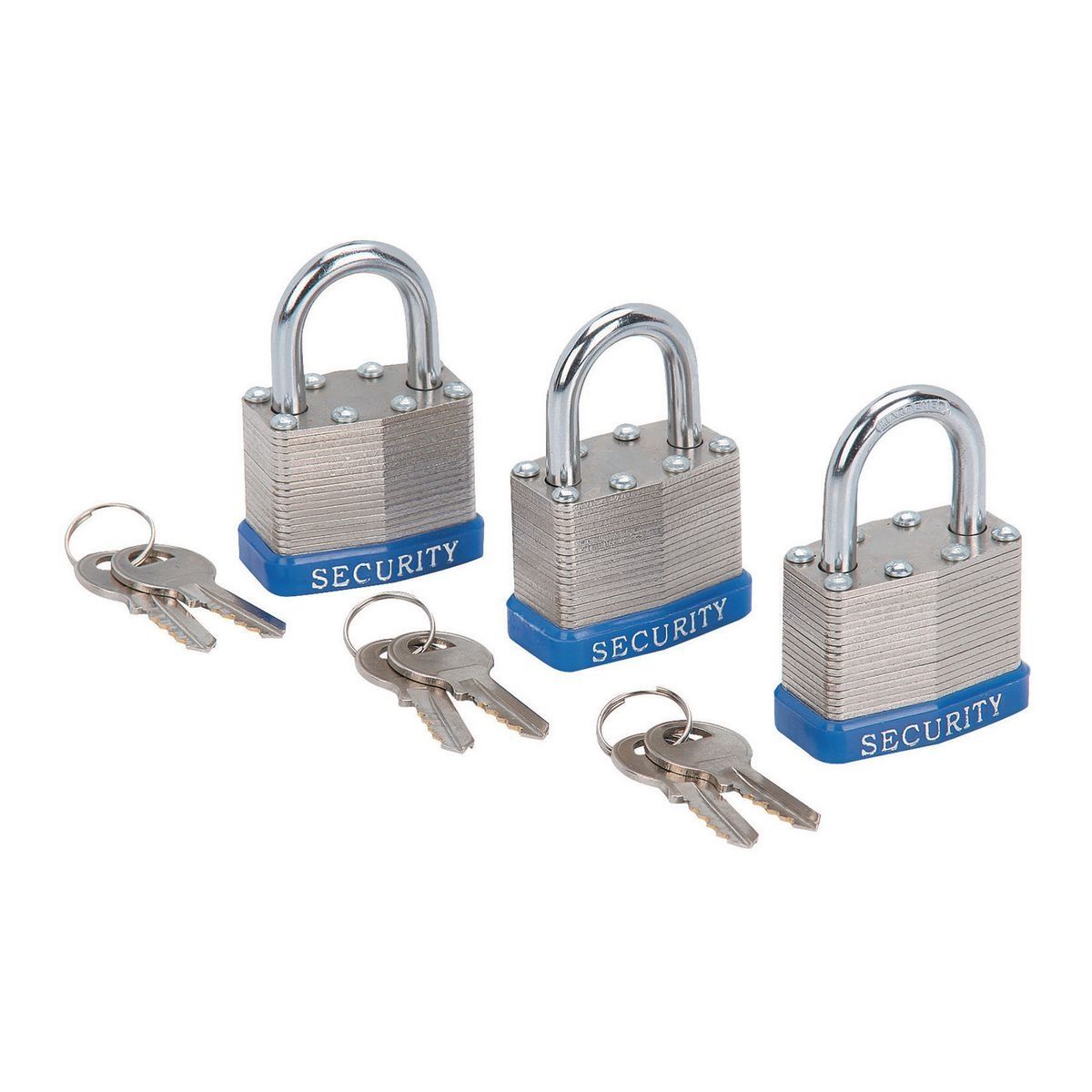 1-1/2 in. Keyed-Alike Padlocks, 3 Pack N867