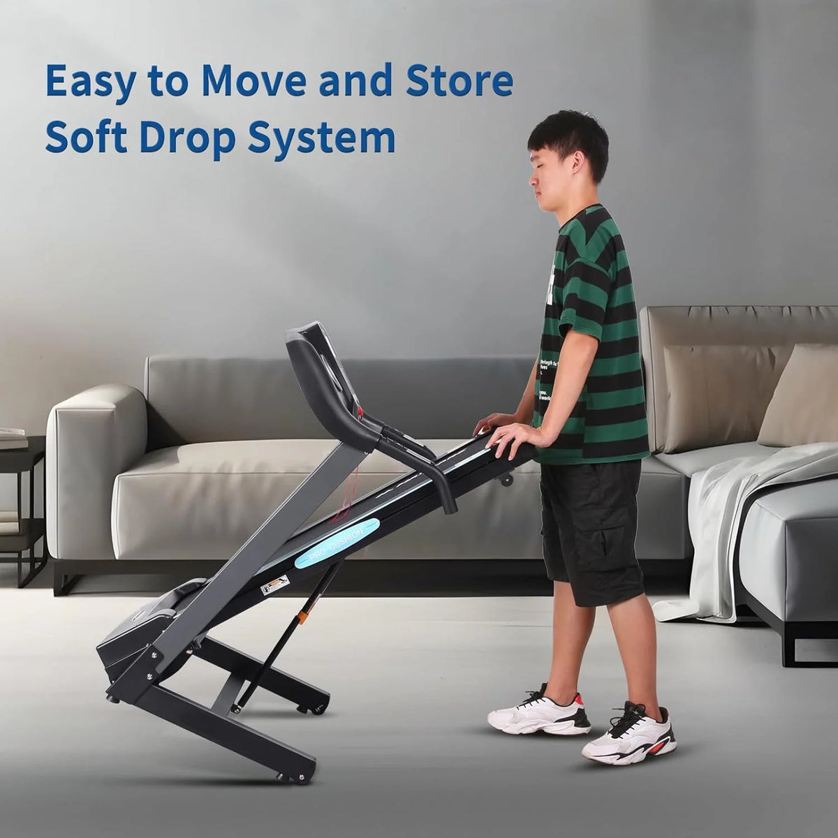 Folding Treadmill with 12-Level Automatic Incline V7807