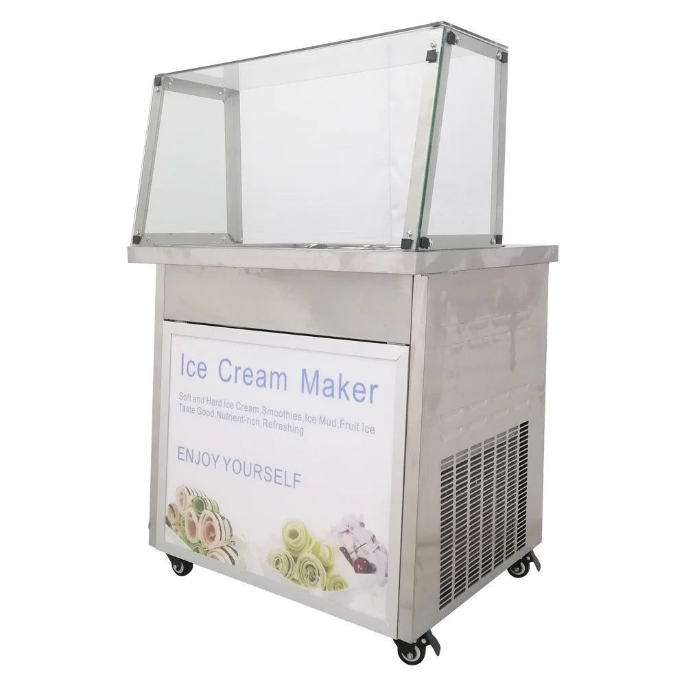 Commercial Flat Pan Fried Ice Cream Roll Machine with 6 Tanks I57631