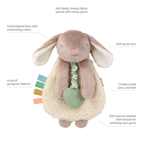 Baby Lovey with Teether, Textured Ribbons & Dangle Arms N775