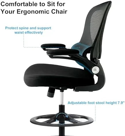 Ergonomic Mesh Office Chair with Lumbar Support Black O98020