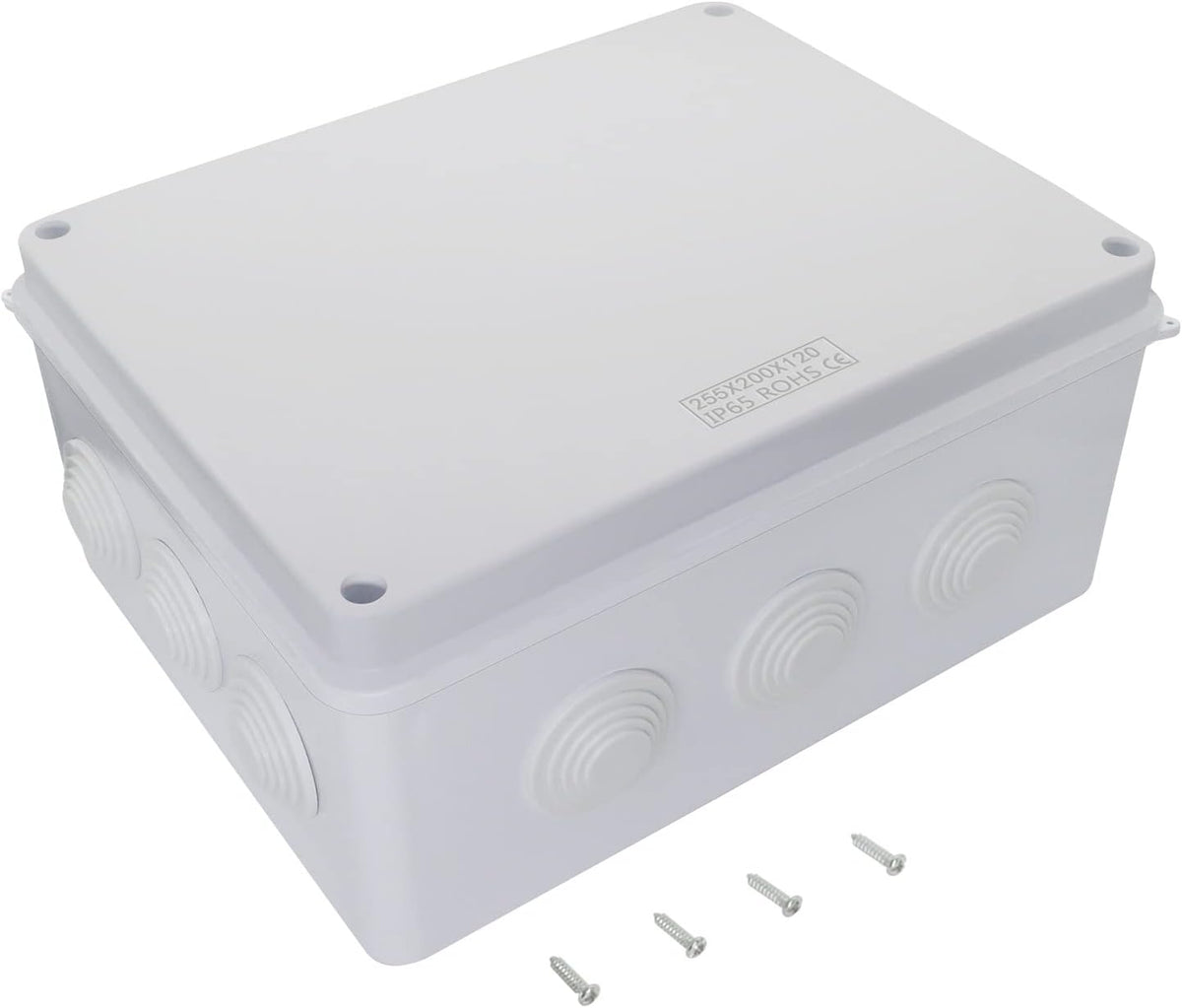 White ABS Plastic IP65 Junction Box Electrical Project Enclosure 15.7 x 13.8 x 4.7 inch Pack of 2 S90772