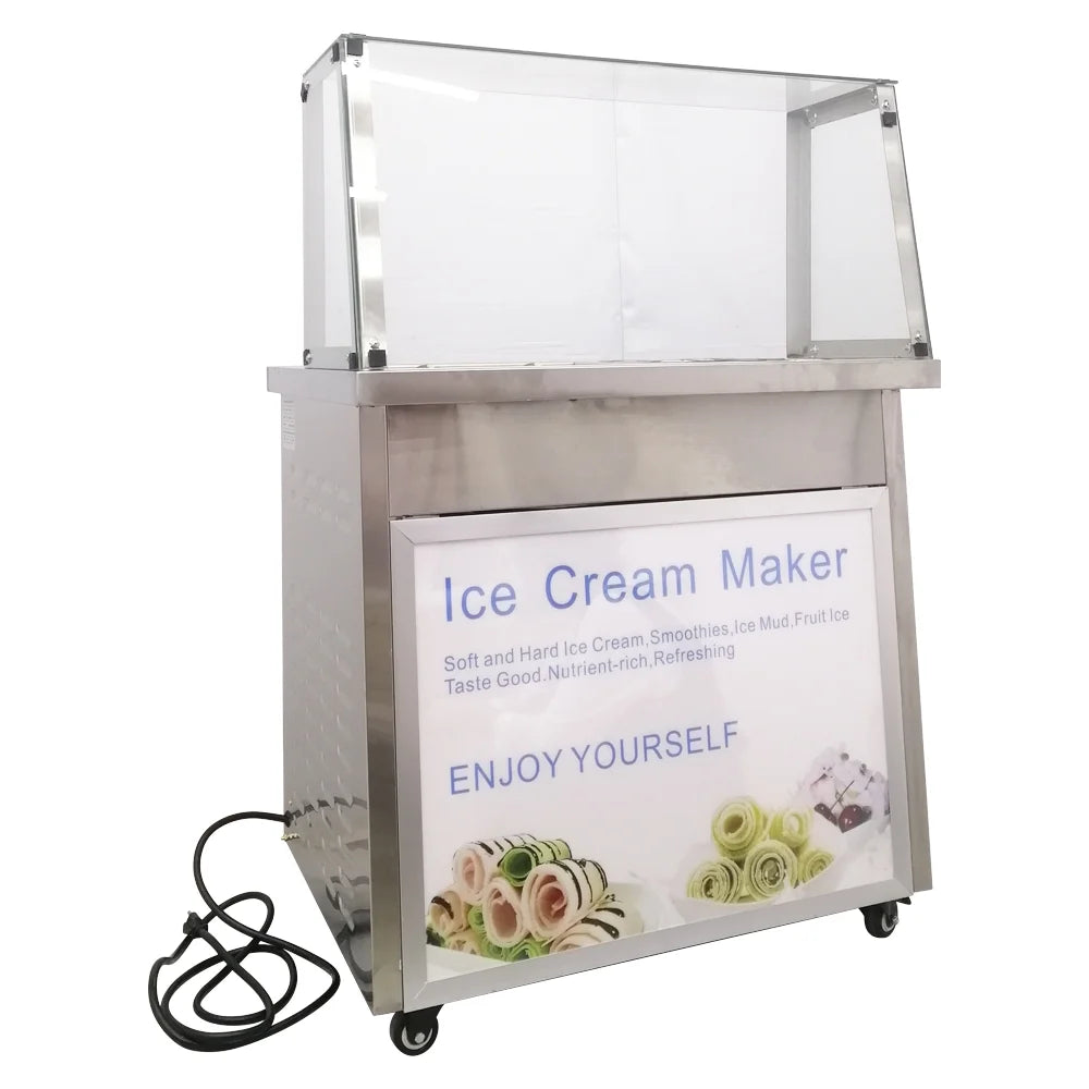 Commercial Flat Pan Fried Ice Cream Roll Machine with 6 Tanks I57631