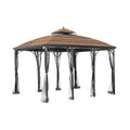 Stripe Canyon Replacement Canopy Top Cover for Somerset Gazebo E488106