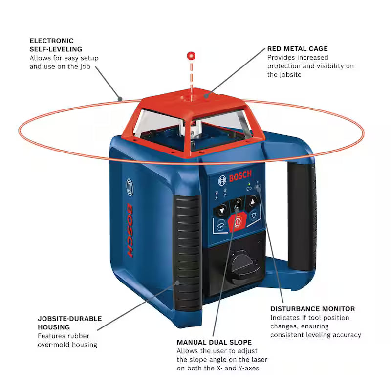 2,000 ft. Rotary Laser Self Leveling Kit V502