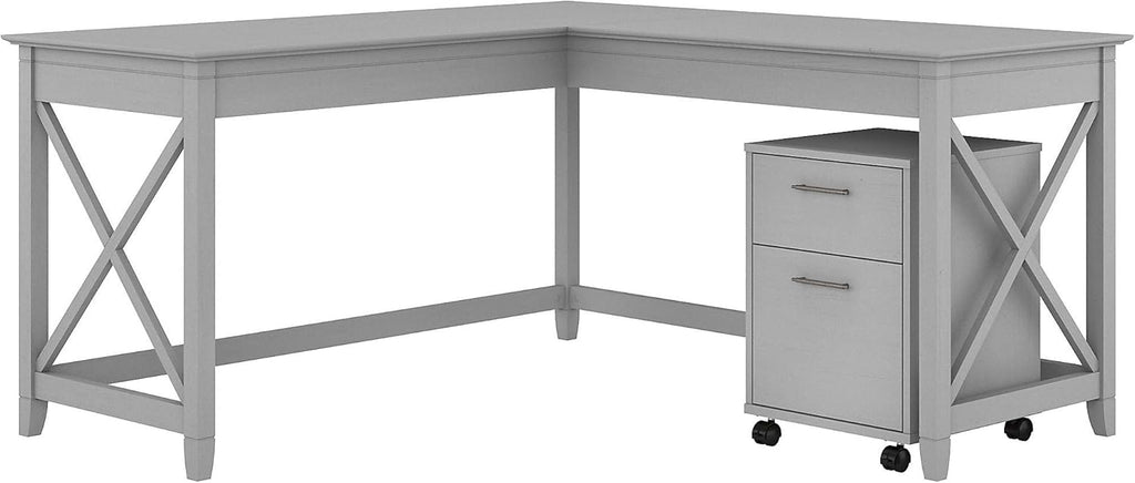L Shaped Desk with 2 Drawer Mobile File Cabinet I39628