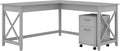 L Shaped Desk with 2 Drawer Mobile File Cabinet I39628