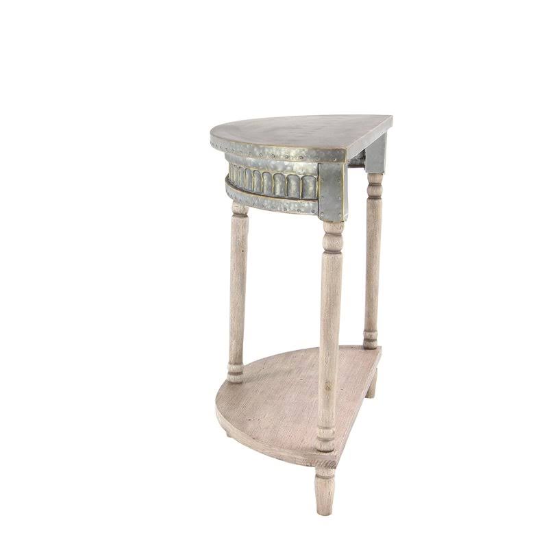 Beige Farmhouse Metal Console Table F557704