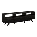 70" Black Wood TV Stand with Storage F858027