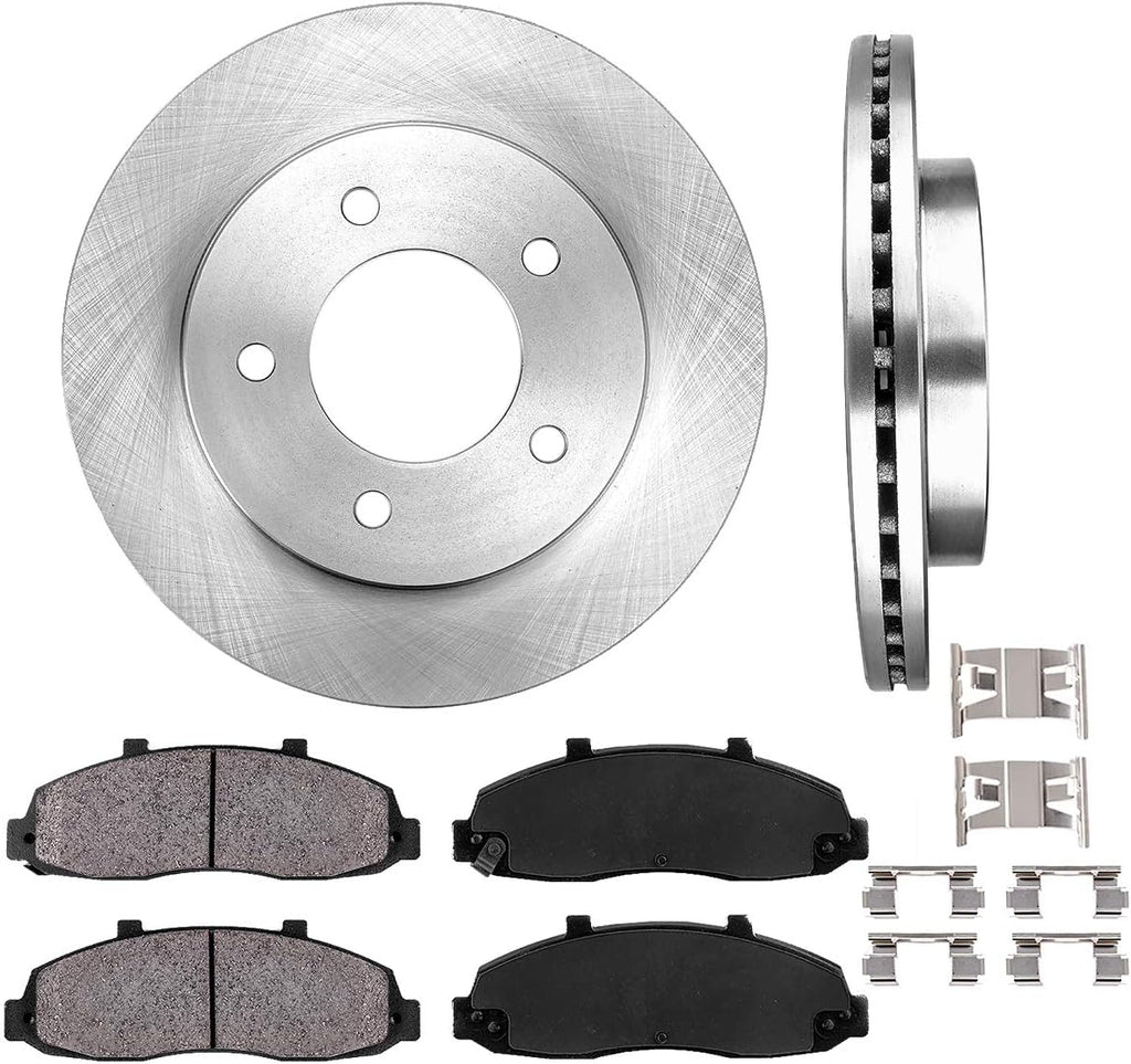 Front 308 mm 5 Lug Brake Disc Rotors with Ceramic Brake Pads J789616