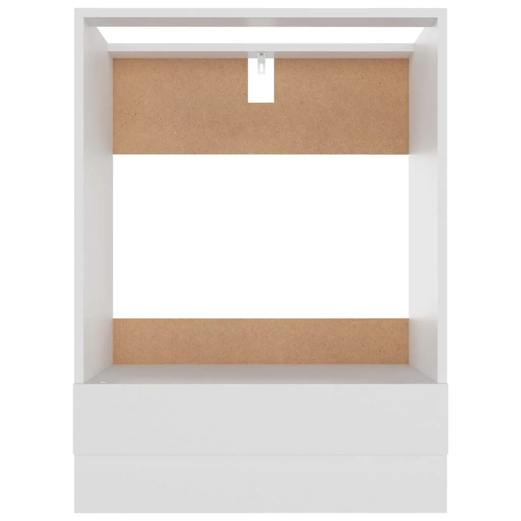 White Oven Cabinet Engineered Wood X71953