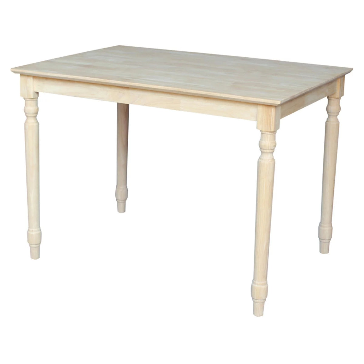 Solid Wood Top Table with Turned Legs K463948