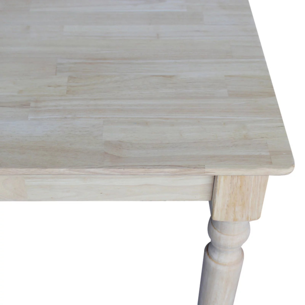 Solid Wood Top Table with Turned Legs K463948